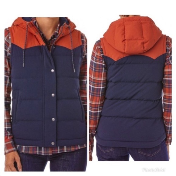 Patagonia womens bivy vest navy orange - Picture 4 of 5